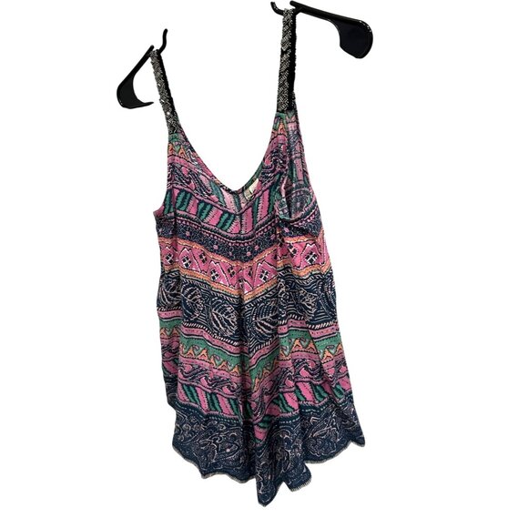 Japna NWT Bohemian Style Multicolor Sleeveless Camisole Top Ethnic Print Sz Smal - Picture 3 of 8